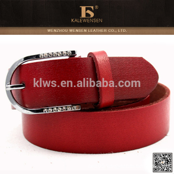 2015 Latest direct design elegant red leather women belts